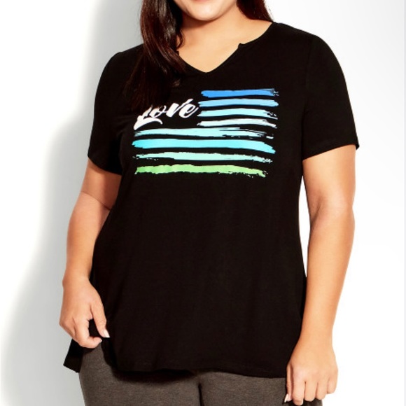 NWT Avenue Leisure Graphic “LOVE” Tee Size 22/24 - Picture 2 of 4